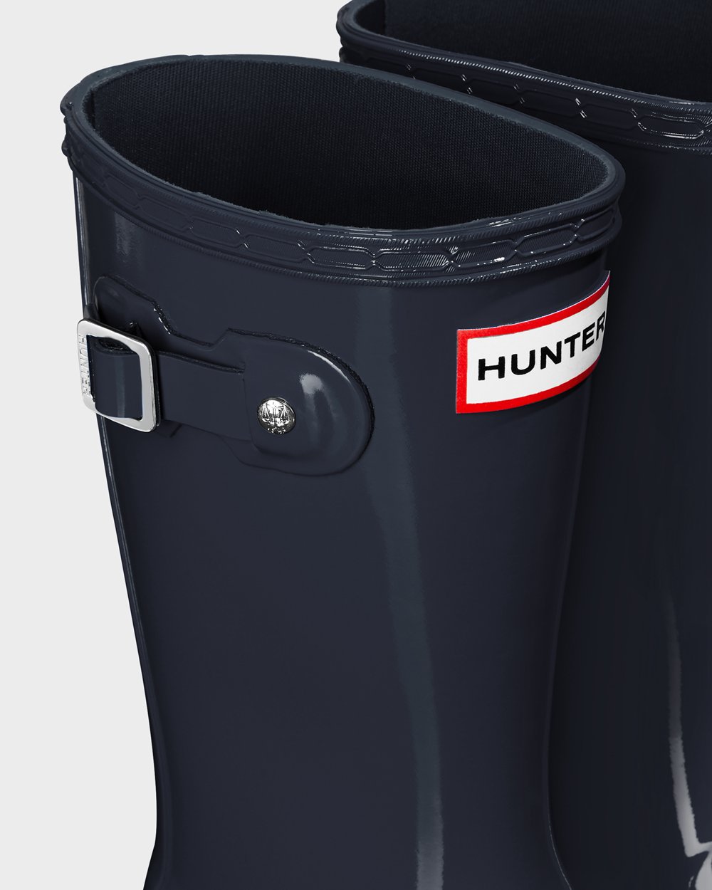 Bottes de Pluie Hunter Original Grands Gloss Enfant Bleu Marine LTVJKYD-24